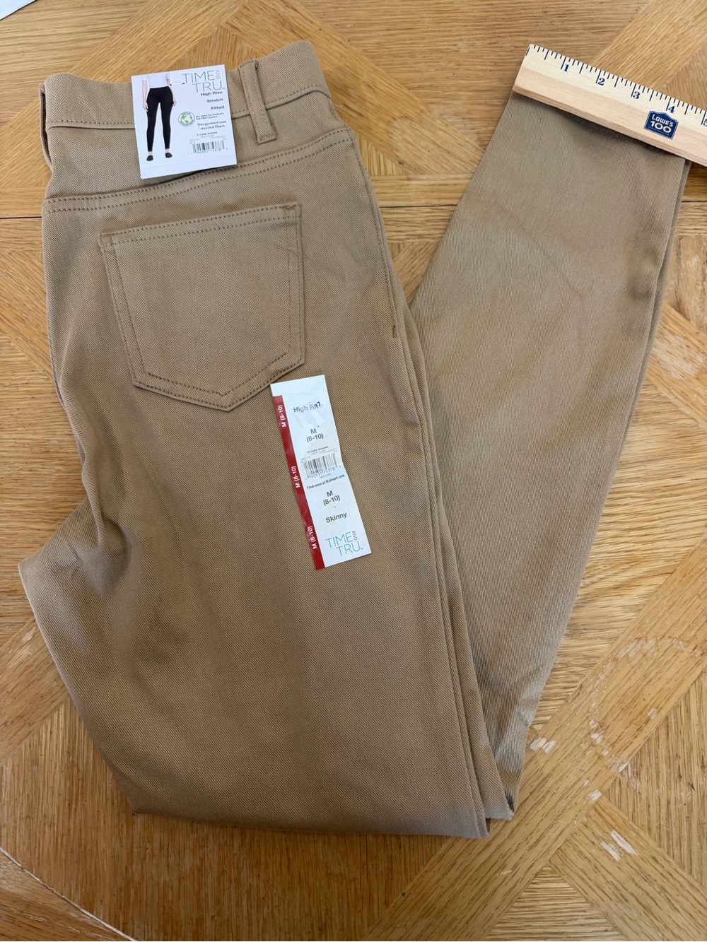 Time and Tru Men's Slim Straight Khaki Pants
